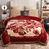 American Style 3D Printed Solid Festival Pattern Winter Thicken Raschel Blanket 100% Polyester Double-Layer Linen Nonwoven