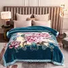 American Style 3D Printed Solid Festival Pattern Winter Thicken Raschel Blanket 100% Polyester Double-Layer Linen Nonwoven