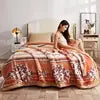 American Style 3D Printed Solid Festival Pattern Winter Thicken Raschel Blanket 100% Polyester Double-Layer Linen Nonwoven