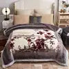 American Style 3D Printed Solid Festival Pattern Winter Thicken Raschel Blanket 100% Polyester Double-Layer Linen Nonwoven
