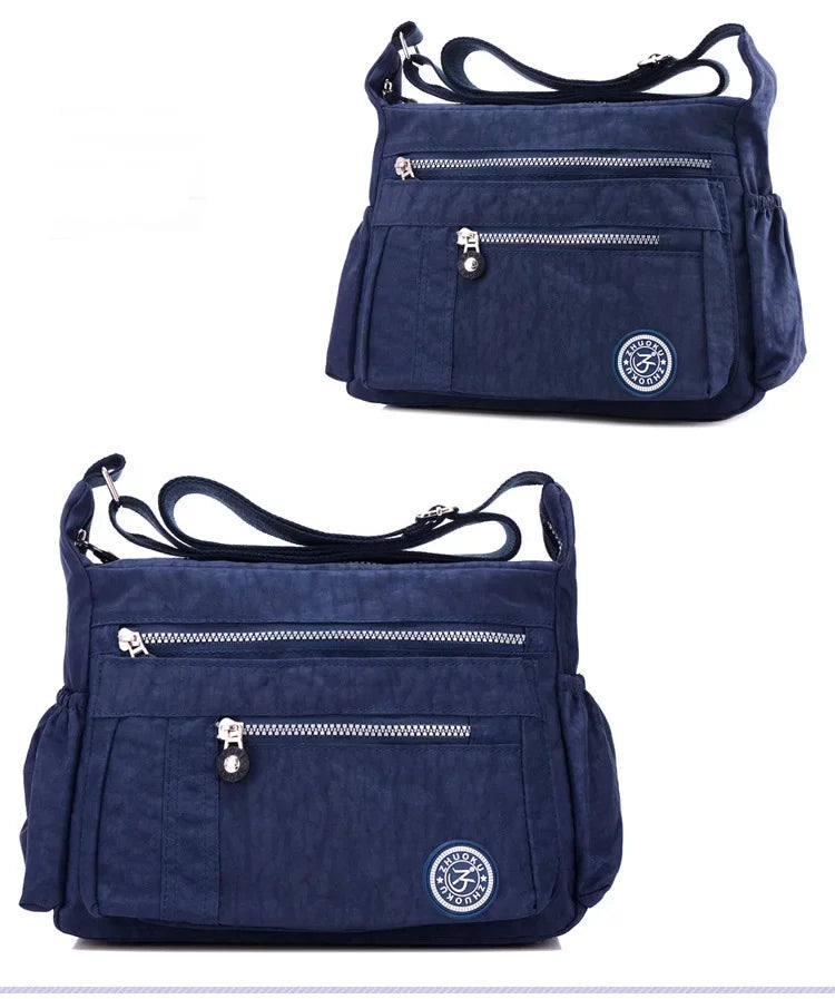 Oxford Waterproof Shoulder Bag Women Casual Crossbody Bag Multifunction Shopping Handbag Travel Large Capacity Messenger Bag