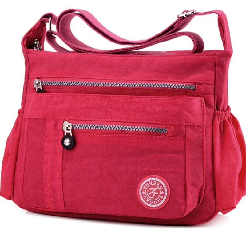 Oxford Waterproof Shoulder Bag Women Casual Crossbody Bag Multifunction Shopping Handbag Travel Large Capacity Messenger Bag