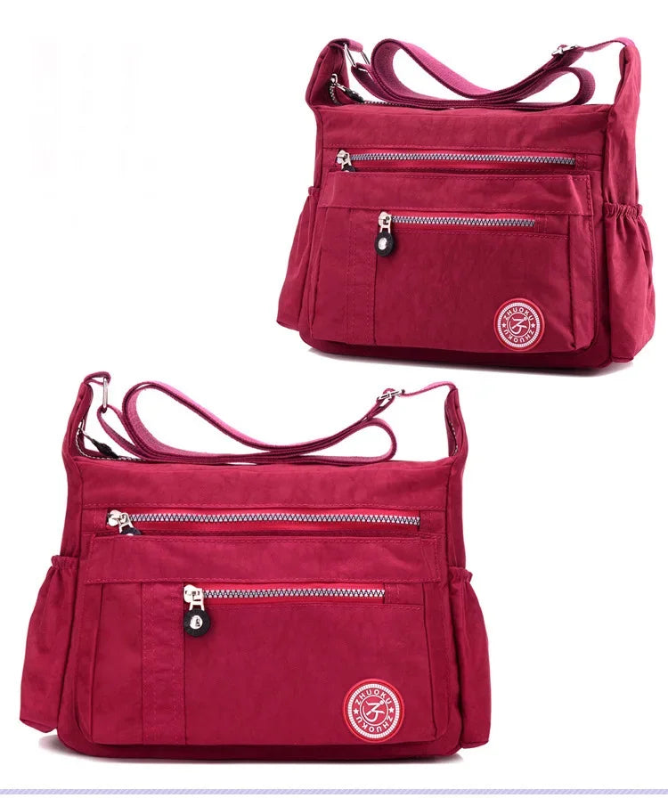 Oxford Waterproof Shoulder Bag Women Casual Crossbody Bag Multifunction Shopping Handbag Travel Large Capacity Messenger Bag