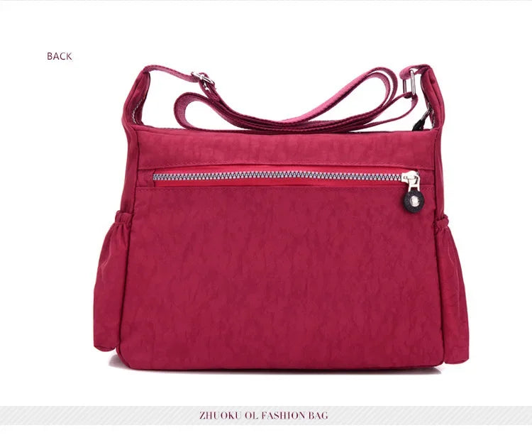 Oxford Waterproof Shoulder Bag Women Casual Crossbody Bag Multifunction Shopping Handbag Travel Large Capacity Messenger Bag