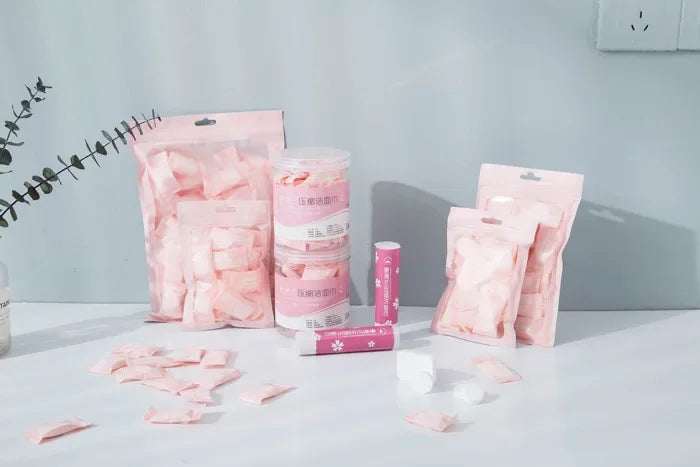 50pcs Disposable Towel Compressed Portable Travel Non-woven Face Towel Water Wet Wipe Outdoor Moistened Tissues