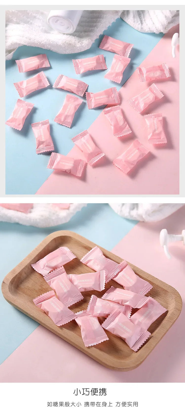 50pcs Disposable Towel Compressed Portable Travel Non-woven Face Towel Water Wet Wipe Outdoor Moistened Tissues