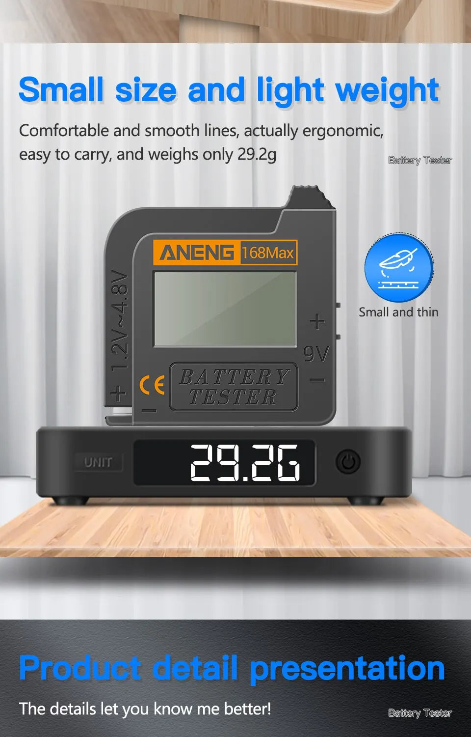 ANENG 168Max Digital Capacity Universal Test Lithium Battery Tester Checkered Load Analyzer Display Check AAA AA Button Cell