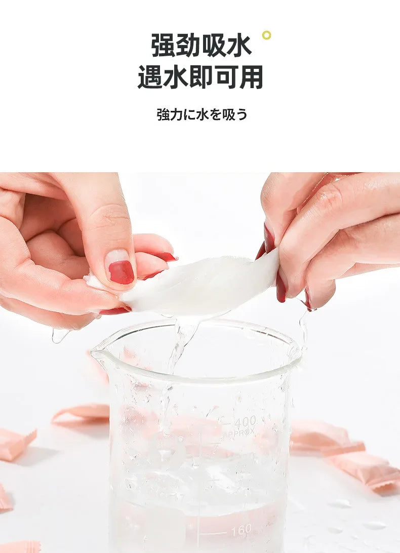 50pcs Disposable Towel Compressed Portable Travel Non-woven Face Towel Water Wet Wipe Outdoor Moistened Tissues