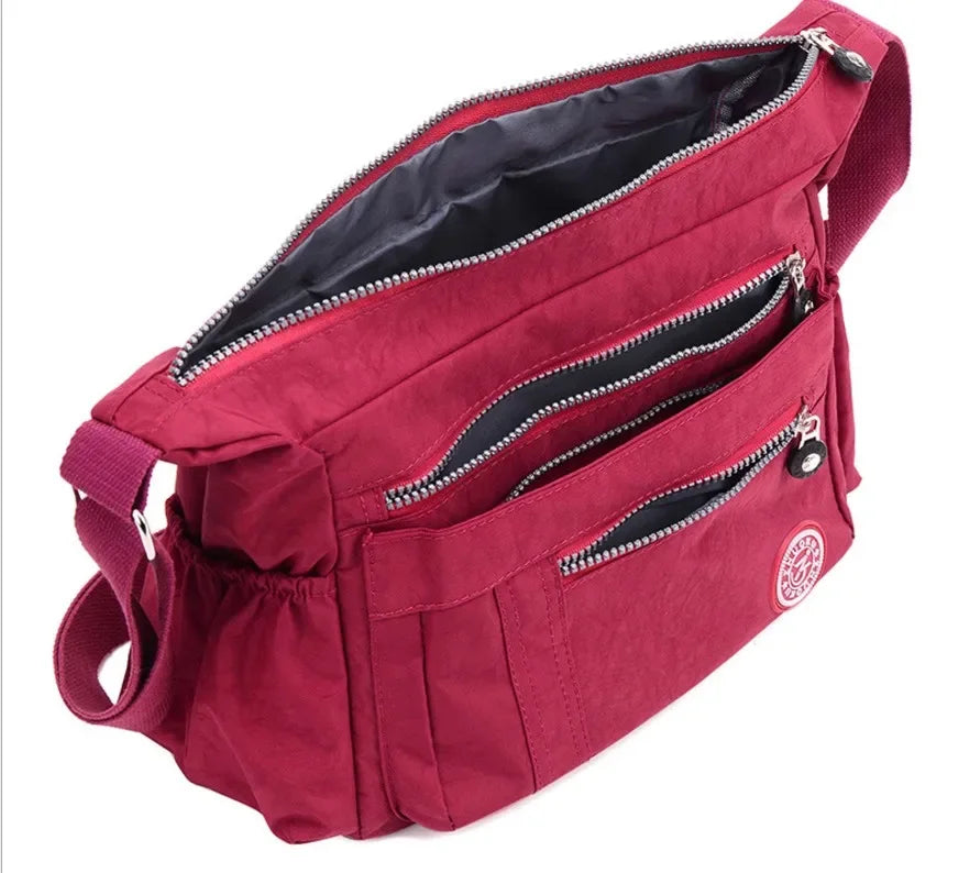 Oxford Waterproof Shoulder Bag Women Casual Crossbody Bag Multifunction Shopping Handbag Travel Large Capacity Messenger Bag