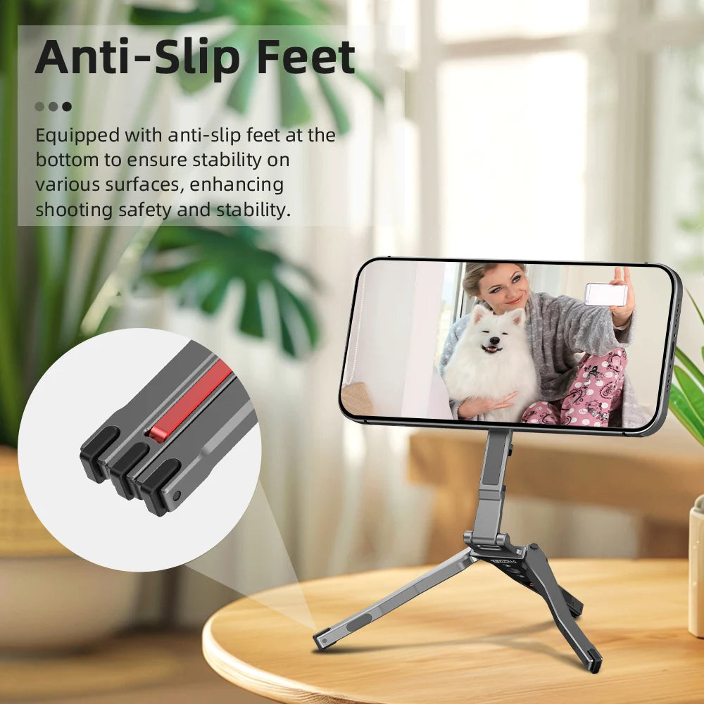 Magnetic Bracket For iPhone 16 15 14 13 Pro/Pro Max,Phone Universal Aluminum Alloy Magnetic Magsafe Tripod Accessories