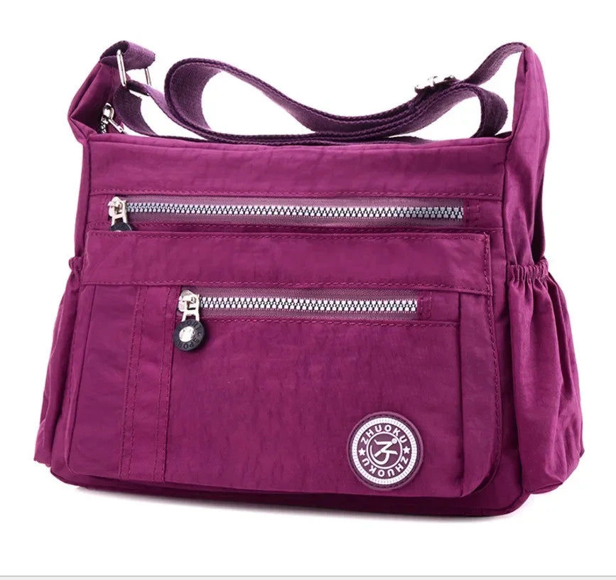 Oxford Waterproof Shoulder Bag Women Casual Crossbody Bag Multifunction Shopping Handbag Travel Large Capacity Messenger Bag